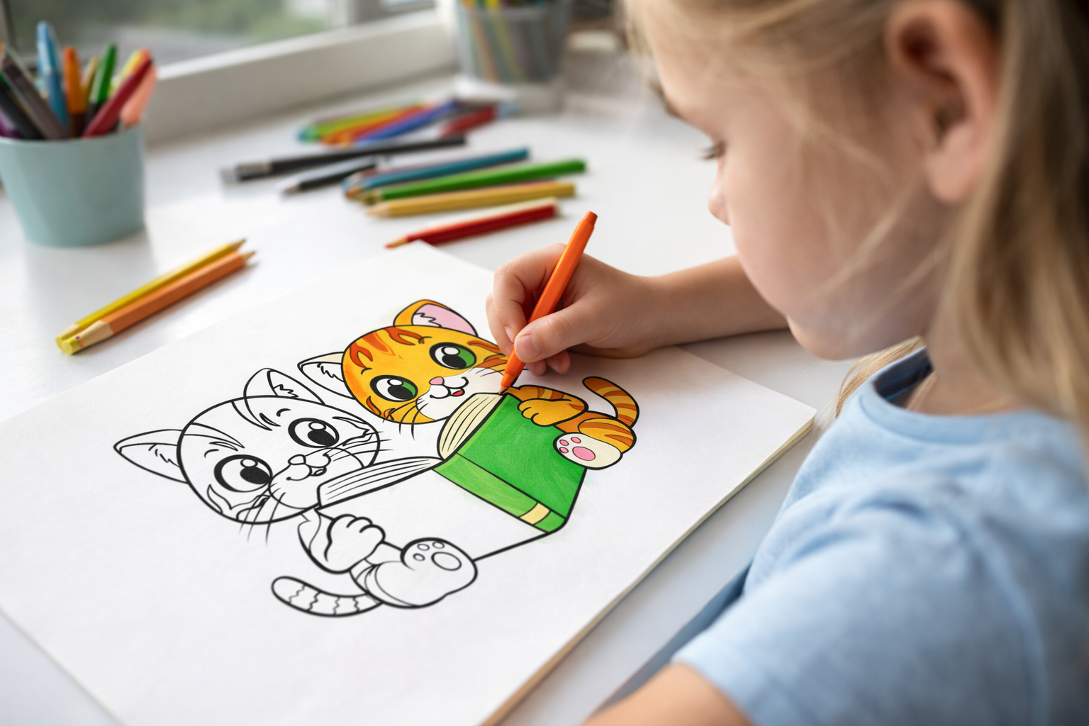 Ausmalbuch Freundebuch Katzen