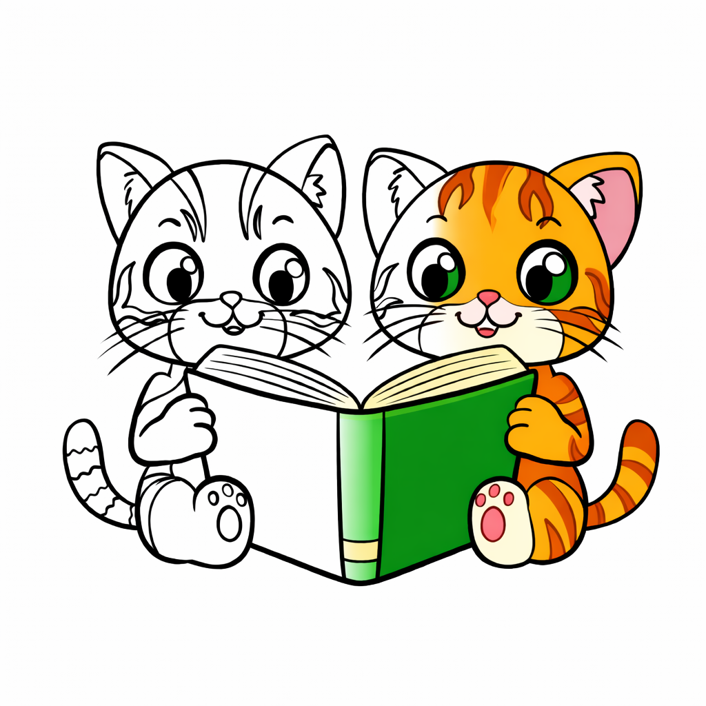 Ausmalbuch Freundebuch Katzen